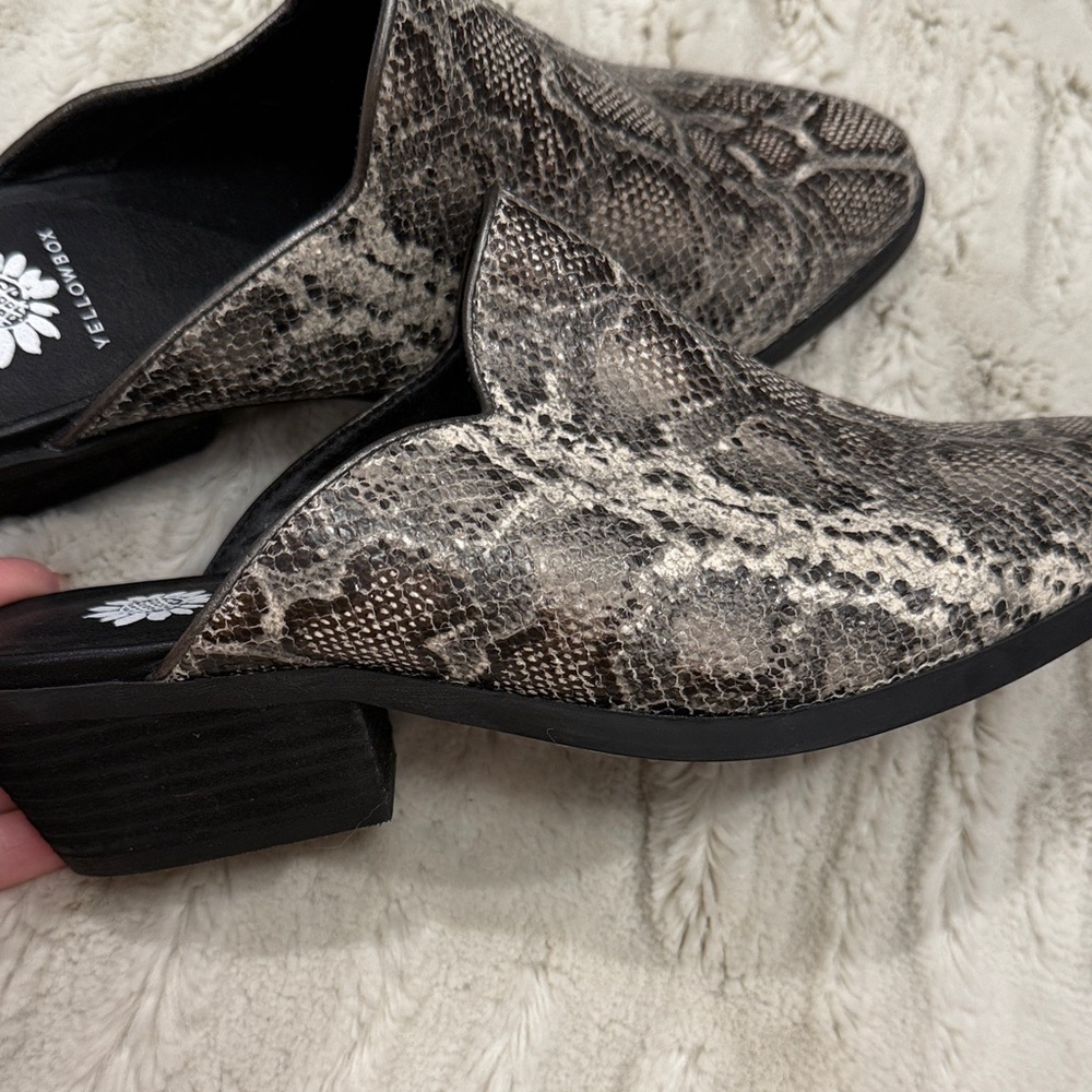 Yellow Box Lydia Python Mules - image 3